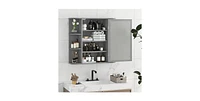 Wall-Mounted Bathroom Mirror Cabinet with Storage Shelves