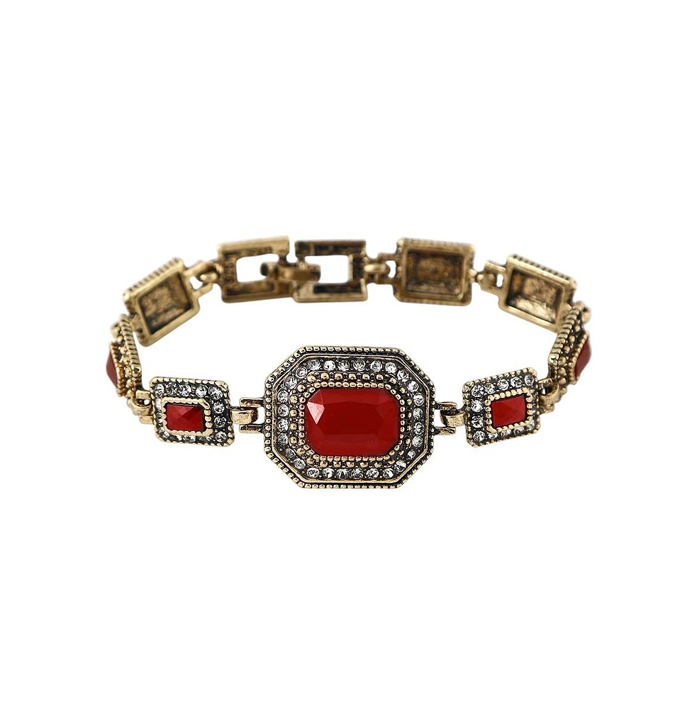 Sohi Gold-Plated Stone Bracelet