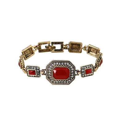 Sohi Gold-Plated Stone Bracelet
