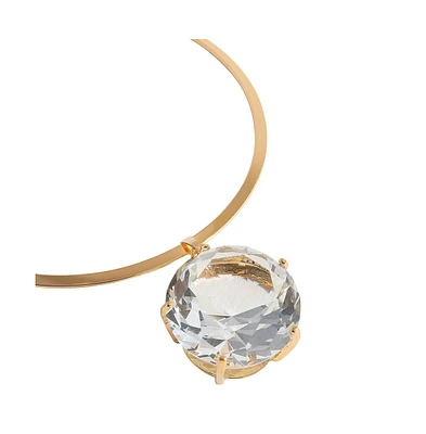 Sohi Gold-Plated Chain Necklace With Stones
