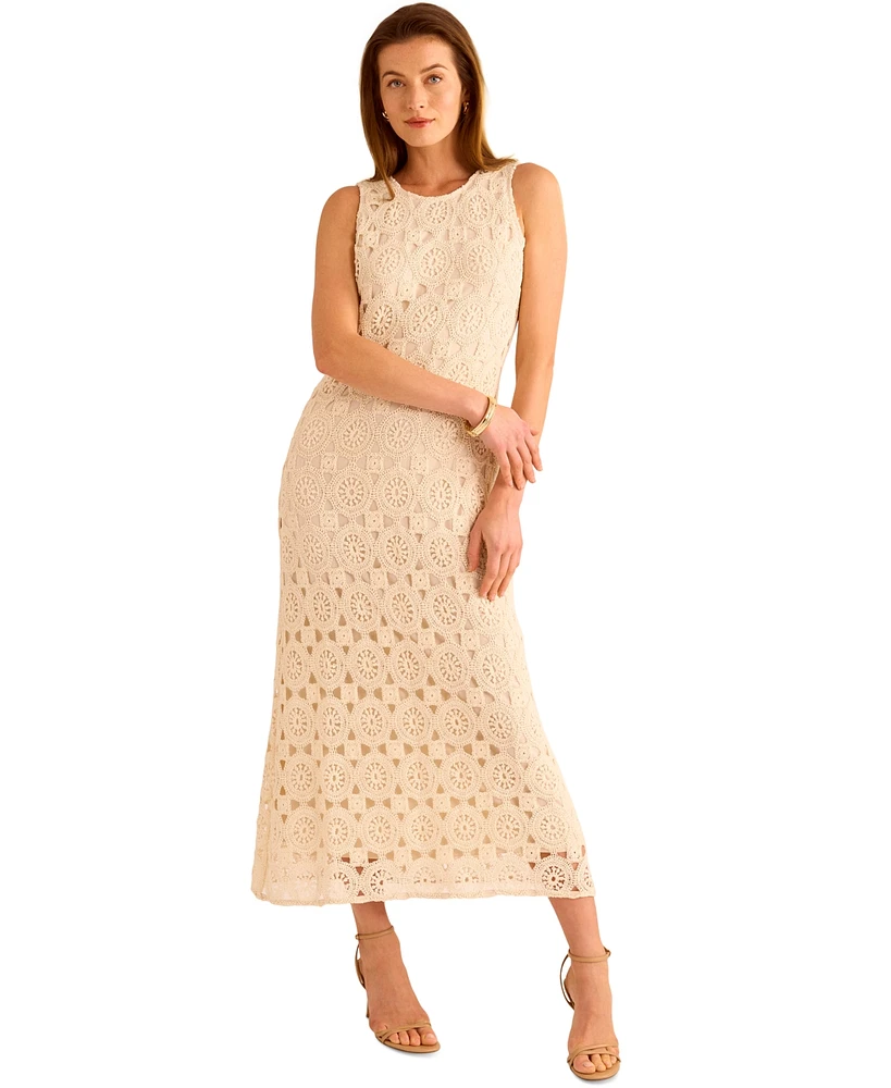 Vince Camuto Women's Crochet Maxi Tank Dress