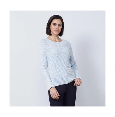 Etcetera Women's Diamond Cable Sweater Windward