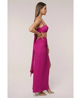 Jluxlabel Women's Deidra Draped Skirt Set