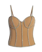Jluxlabel Women's Illusions Rhinestone Corset