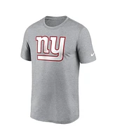 Nike Men's Heather Charcoal New York Giants Primetime Legend Logo Performance T-Shirt