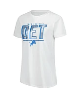 Fanatics Women's White Detroit Lions Cheerleader T-Shirt
