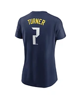 Nike Women's Trea Turner Royal Philadelphia Phillies 2024 City Connect Fuse Player Name Number T-Shirt