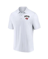 Fanatics Men's White Tampa Bay Buccaneers Push Back Polo Shirt
