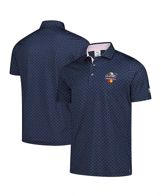 Puma Men's Navy Arnold Palmer Invitational Micro Umbrellas Polo Shirt