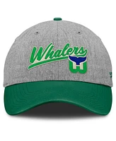 Fanatics Men's Gray/Green Hartford Whalers Rebound Adjustable Hat