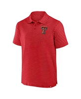 Fanatics Men's Red Texas Tech Red Raiders Victory Calls Stripe Polo Shirt