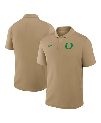Nike Men's Tan Oregon Ducks Primetime Victory Primary Logo Performance Polo Shirt