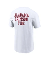Nike Men's White Alabama Crimson Tide 2-Hit Stacked T-Shirt