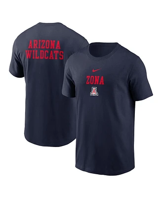 Nike Men's Navy Arizona Wildcats 2-Hit Stacked T-Shirt