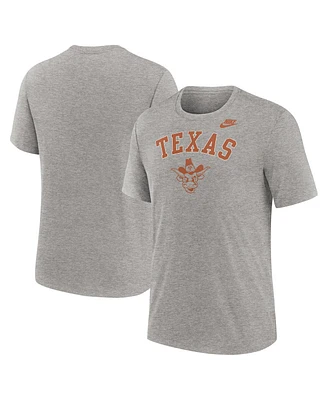 Nike Men's Heather Gray Texas Longhorns Legacy Arch Tri-Blend T-Shirt