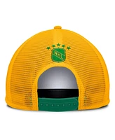 Fanatics Men's White/Green Minnesota North Stars Decades Collection Foam Front Snapback Hat