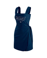 Wear by Erin Andrews Women's Navy Dallas Cowboys Wrap Dress