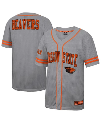 Colosseum Men's Gray Oregon State Beavers Free Spirited Baseball Jersey