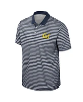Colosseum Men's Navy Cal Bears Striped Polo Shirt