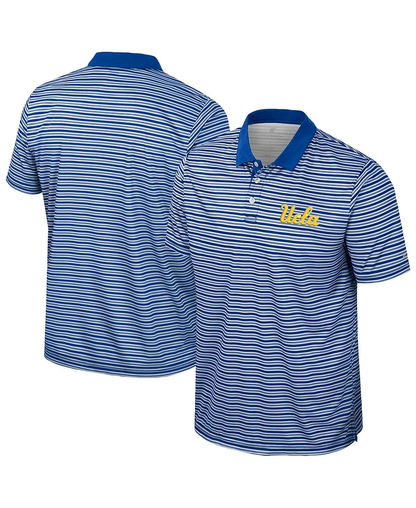 Colosseum Men's Blue Ucla Bruins Striped Polo Shirt