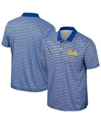 Colosseum Men's Blue Ucla Bruins Striped Polo Shirt
