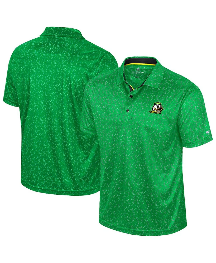 Colosseum Men's Green Oregon Ducks Sublimated Golf Polo Shirt