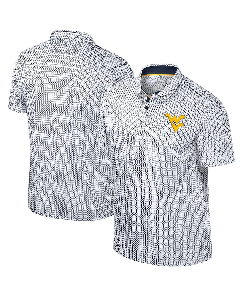 Colosseum Men's Navy West Virginia Mountaineers Big Tall Marty Rival Polo Shirt