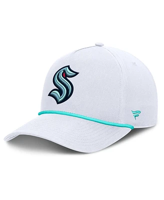 Fanatics Men's White Seattle Kraken Rope A-Frame Adjustable Hat