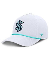 Fanatics Men's White Seattle Kraken Rope A-Frame Adjustable Hat