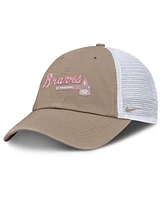 Nike Men's and Women's Khaki/White Atlanta Braves Club Trucker Adjustable Hat
