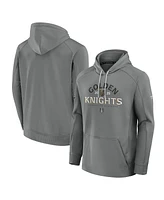 Fanatics Men's Gray Vegas Golden Knights 2025 Stanley Cup Playoffs Authentic Pro Rink Fly Fleece Pullover Hoodie