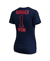 Fanatics Women's Navy New England Patriots 1 Mom Team Logo V-Neck T-Shirt