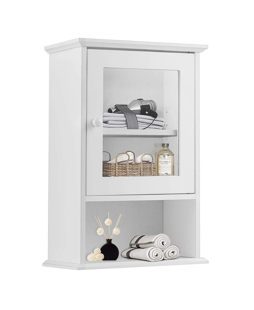 Bathroom Wall Mounted Adjustable Hanging Storage Medicine Cabinet