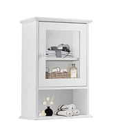 Bathroom Wall Mounted Adjustable Hanging Storage Medicine Cabinet