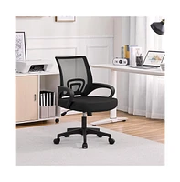 Yaheetech Height Adjustable Mesh Office Chair with Mid-Back, Purple