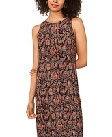 Vince Camuto Women's Printed Keyhole-Back Sleeveless Maxi Dress