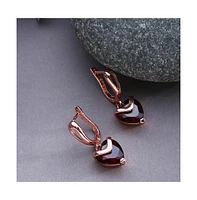 Sohi Crystal-Heart Hoop Earrings