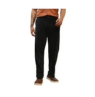 Campus Sutra Men's Onyx Black Corduroy Pleated Trousers