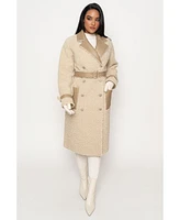 Jluxlabel Women's Sherpa And Faux Leather Coat