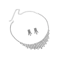 Sohi Silver-Plated Stone Jewellery Set