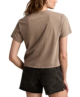 Lucky Brand Women's Rolling Stones Patch Cotton T-Shirt