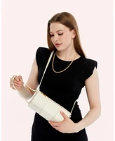Women's Woven Leather Barrel Bag