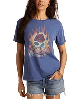 Lucky Brand Women's Grateful Dead Rose Boyfriend Crewneck T-Shirt