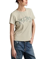 Lucky Brand Women's Butterfly Cotton Classic Crewneck T-Shirt