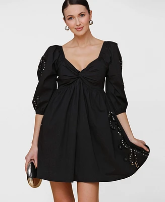 Avec Les Filles Women's Embellished A-Line Dress