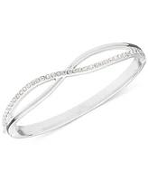 Anne Klein Crystal Crisscross Bangle Bracelet, Created for Macy's