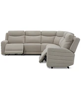 Kristyan -Pc. Fabric Sectional with 2 Power Recliners