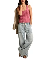 Lucky Brand Women's Cable-Knit Cotton Sweater Tank Top
