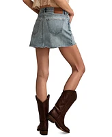 Lucky Brand Women's Crossover Cutoff Denim Mini Skirt