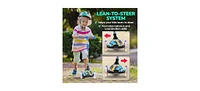 Hurtle 3-Wheel Mini Kickboard Scooter for Kids - Adjustable Handlebar, Led Light-Up Wheels, Ages 2-5